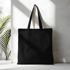 black tote bag mockup