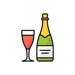 Champagne vector icon