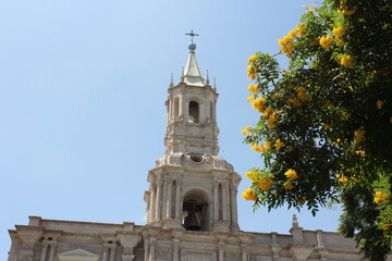 plaza de armas and cathedral, arequipa, peru