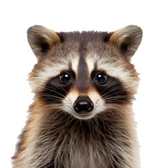 Obraz premium A raccoon is staring at the camera with its mouth open