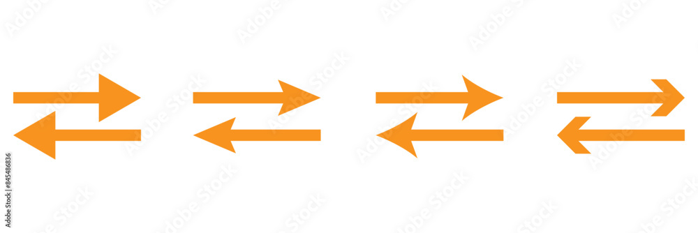 Poster arrows data transfer icon, exchange arrow icons - swap icon with two arrow