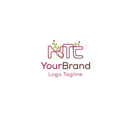 Letter NTC Logo initial concept 