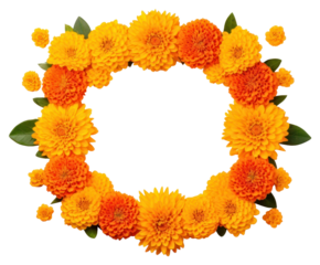 PNG Marigold Flower rangoli Design Indian Festival flower decoration marigold.