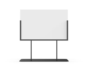 Naklejka premium Mini banner with metal stand blank template, 3d illustration.