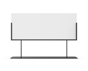Obraz premium Mini banner with metal stand blank template, 3d illustration.