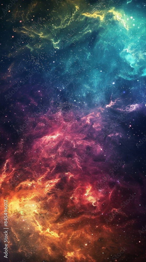 Poster a nebula illuminated from within, revealing subtle internal structures, ideal for conveying a sense 