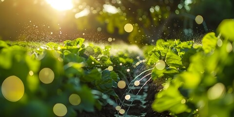 Efficient Smart Farm Irrigation System Utilizing IoT Technology. Concept Smart Farming, Irrigation System, IoT Technology, Efficient Agriculture, Sustainable Development