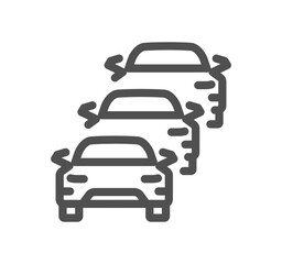 Car related icon outline and linear vector.