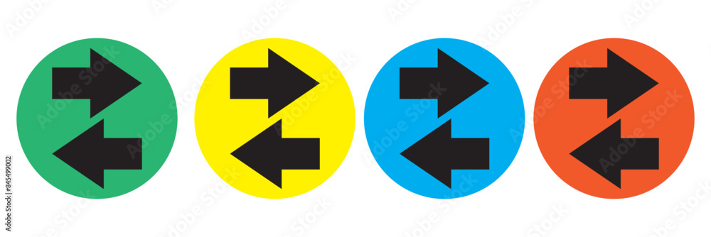 Poster arrows data transfer icon, exchange arrow icons - swap icon with two arrows