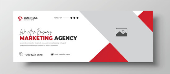 Facebook cover and corporate web banner template	