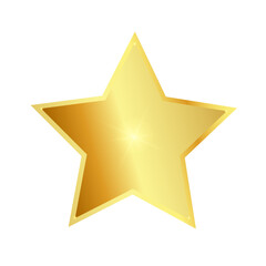 Fototapeta premium Gold star rating icon vector