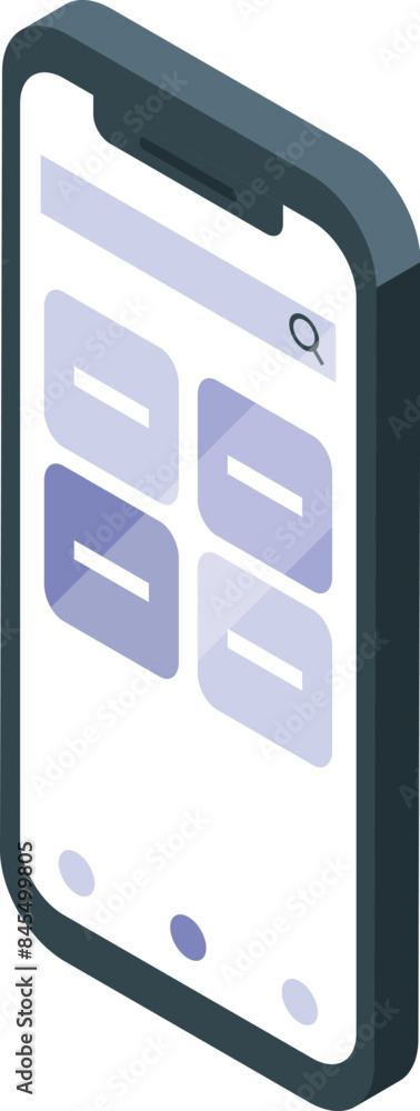 Poster smartphone is displaying a search engine results page with apps visible in the background