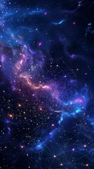 Network connections visualized as a constellation of stars, symbolizing the vast reach of the cloud