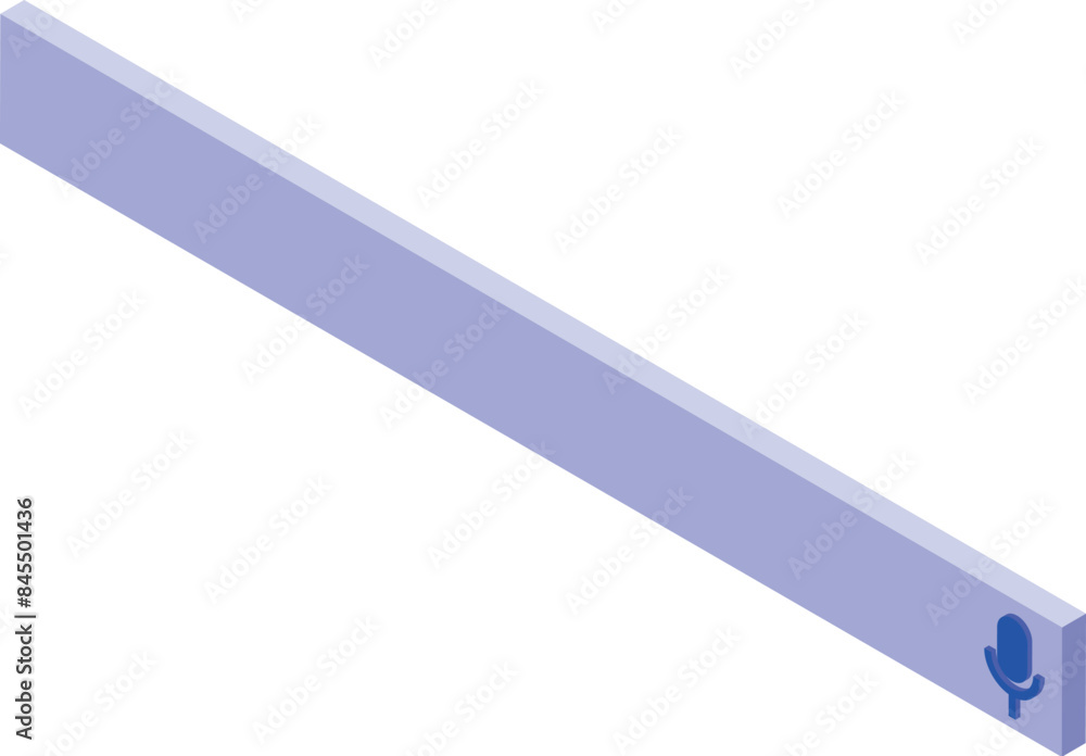 Poster voice search bar showing microphone icon for interacting with mobile phone