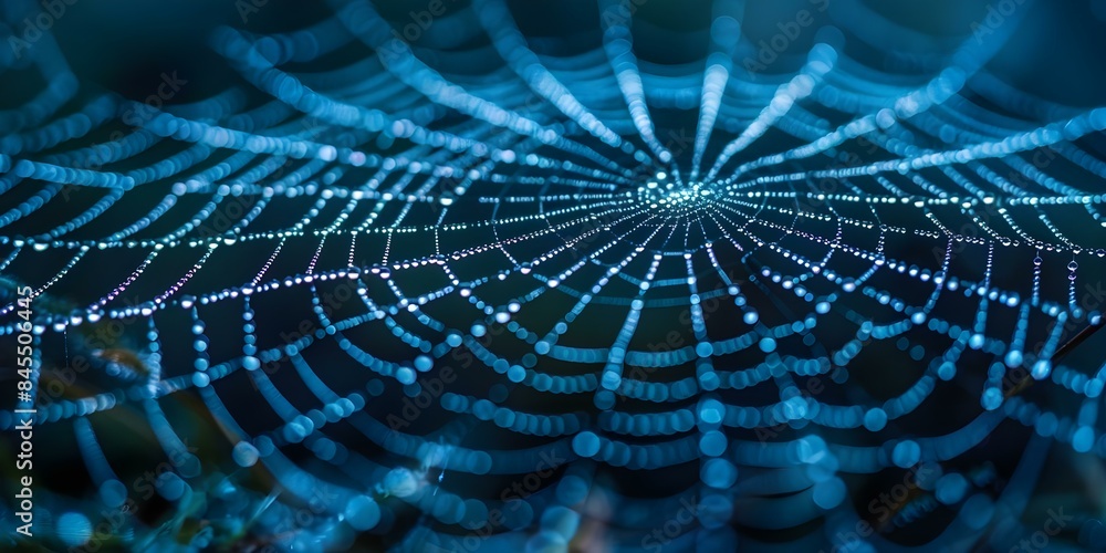 Aufkleber the resilience and adaptability of network infrastructure a spider's web analogy. concept network in