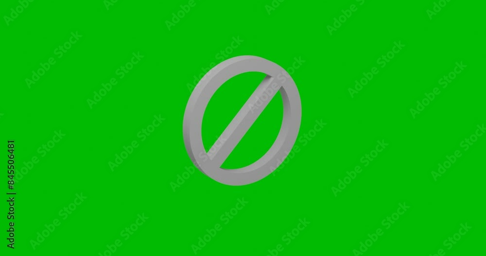 Poster animation of rotation of a white stop symbol with shadow. simple and complex rotation. seamless loop