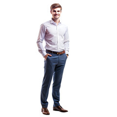 Lucky businessman over isolated