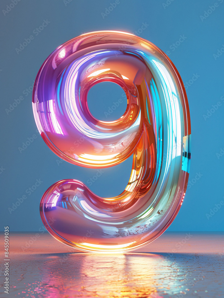 Poster 3d rendering digital font big sale event countdown concept element