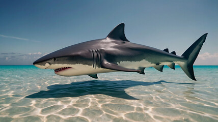 Fototapeta premium simple shark logo