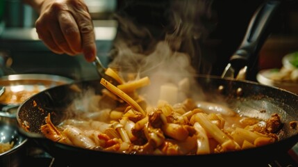 Passengers waiting on a platform as a train arrives at a busy urban station during peak hours