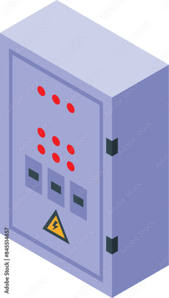 Poster electrical panel displaying red lights, indicating a potential issue or active circuits