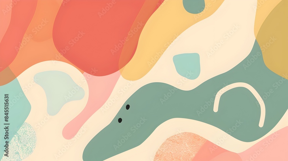 Poster vibrant abstract geometric shapes and patterns for creative design
