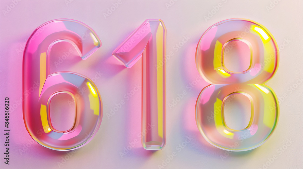 Poster 3d rendering digital font big sale event countdown concept element