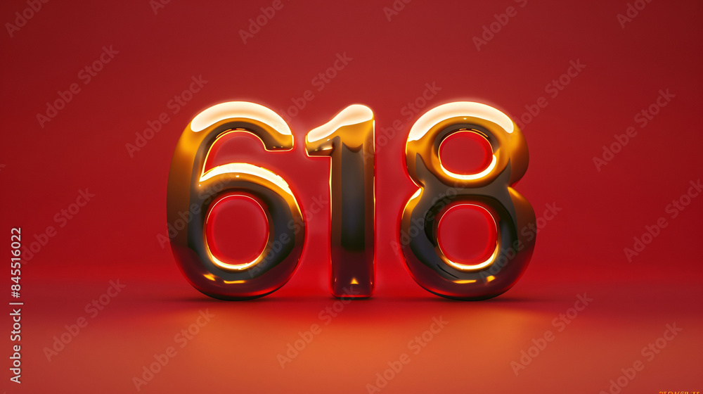 Poster 3d rendering digital font big sale event countdown concept element