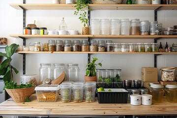 reusable containers in the kitchen