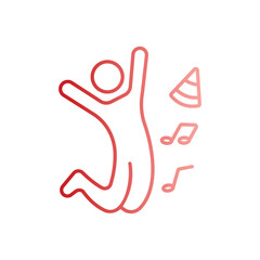 Obraz premium Dance vector icon