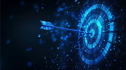 Digital images of the sport of archery, showing the precision of the athletes. target with arrow