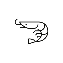 Fototapeta premium Shrimp icon. Simple shrimp icon for social media, app, and web design. Vector illustration.