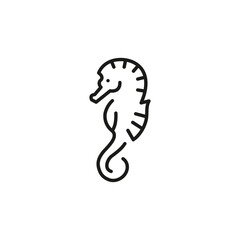 Seahorse icon. Simple seahorse icon for social media, app, and web design. Vector illustration.
