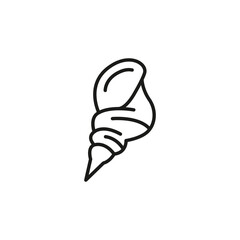 Seashell icon. Simple seashell icon for social media, app, and web design. Vector illustration.