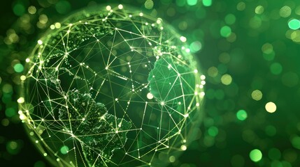 web globe depicts a global network of connections