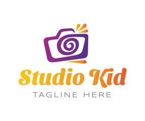 Photography logo icon design template elements. Children's photography logo design. Usable for Branding and Business Logos.
