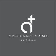 Fototapeta premium Letter A Letter D arrow plus logo design template