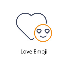Love Emoji vector icon