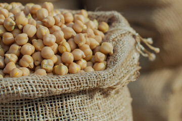 chickpea in bag close up AI generative