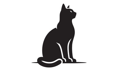 Cat Vector Silhouette, Cat Cut Files, Cat Design, Cat Face Silhouette
