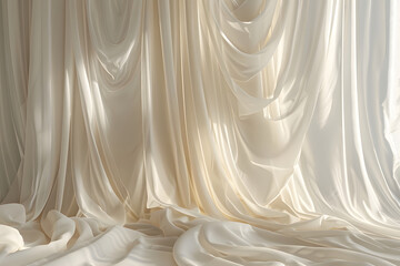 white chiffon curtain AI generative