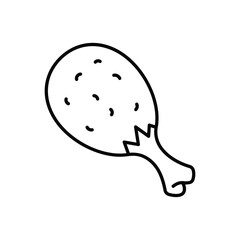 Turkey Leg vector icon