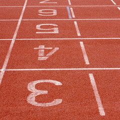 couloirs de piste d'athlétisme
