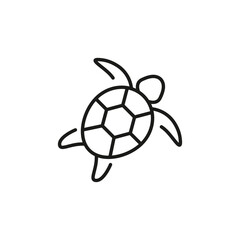Fototapeta premium Turtle icon. Simple turtle icon for social media, app and web design. Vector illustration.