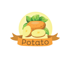 Potato logo icon design template elements. Fresh, nature, organic concepts. Usable for Branding and Business Logos. 
