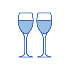 Champagne Glasses vector icon