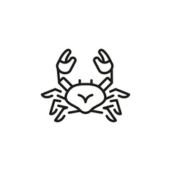Fototapeta premium Crab icon. Simple crab icon for social media, app, and web design. Vector illustration.