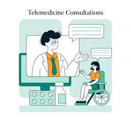 Healthcare Innovation. Flat Vector Illustration