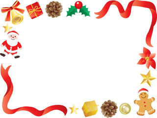 クリスマスのフレームイラスト