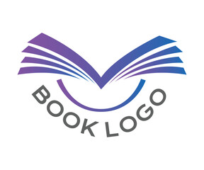 Book logo icon design template elements. Knowledge, learning, research concept. Usable for Branding and Business Logos.
